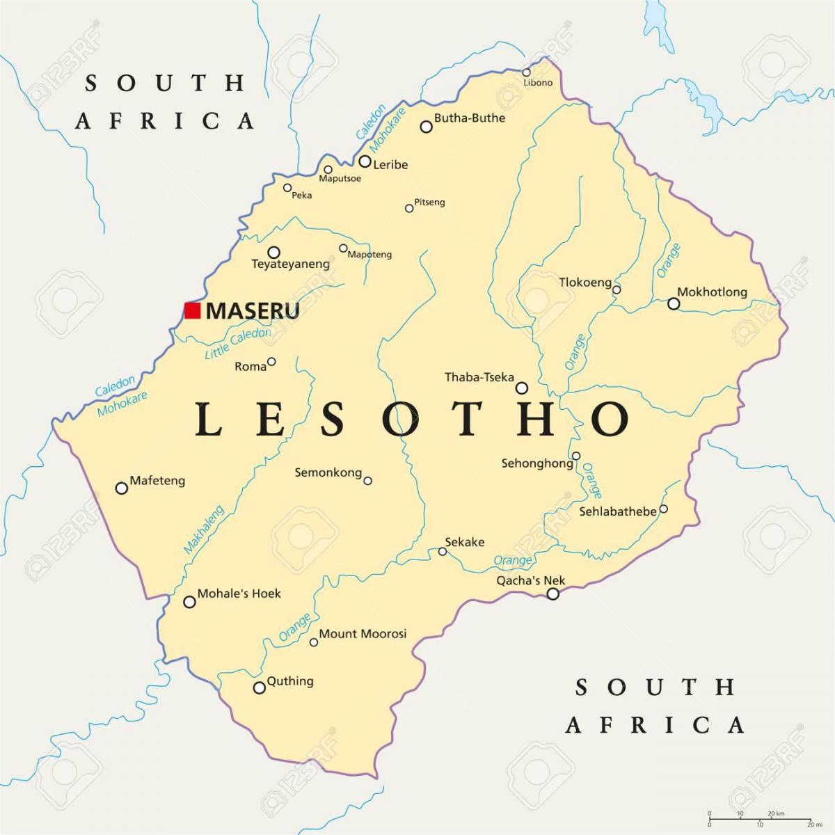 karte maseru Lesoto